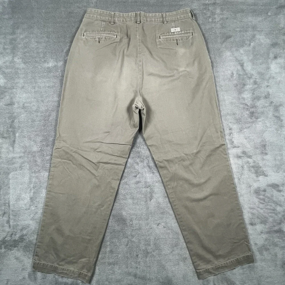 Polo Ralph Lauren Pants Mens 36x30 Khaki‎ Hammond Pleated Chino Classic RN41381